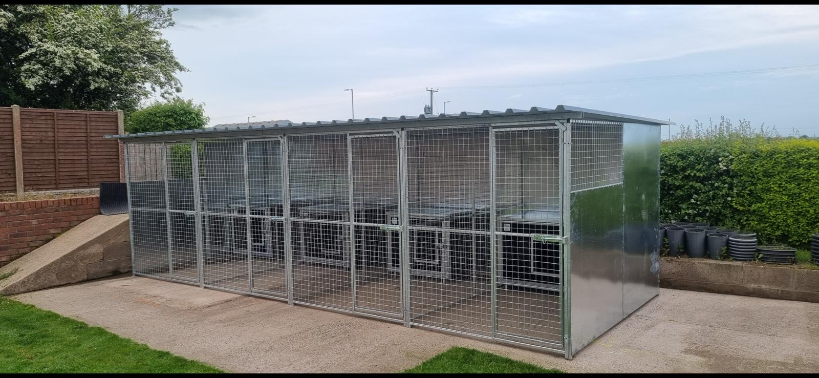 Custom welded dog kennel run